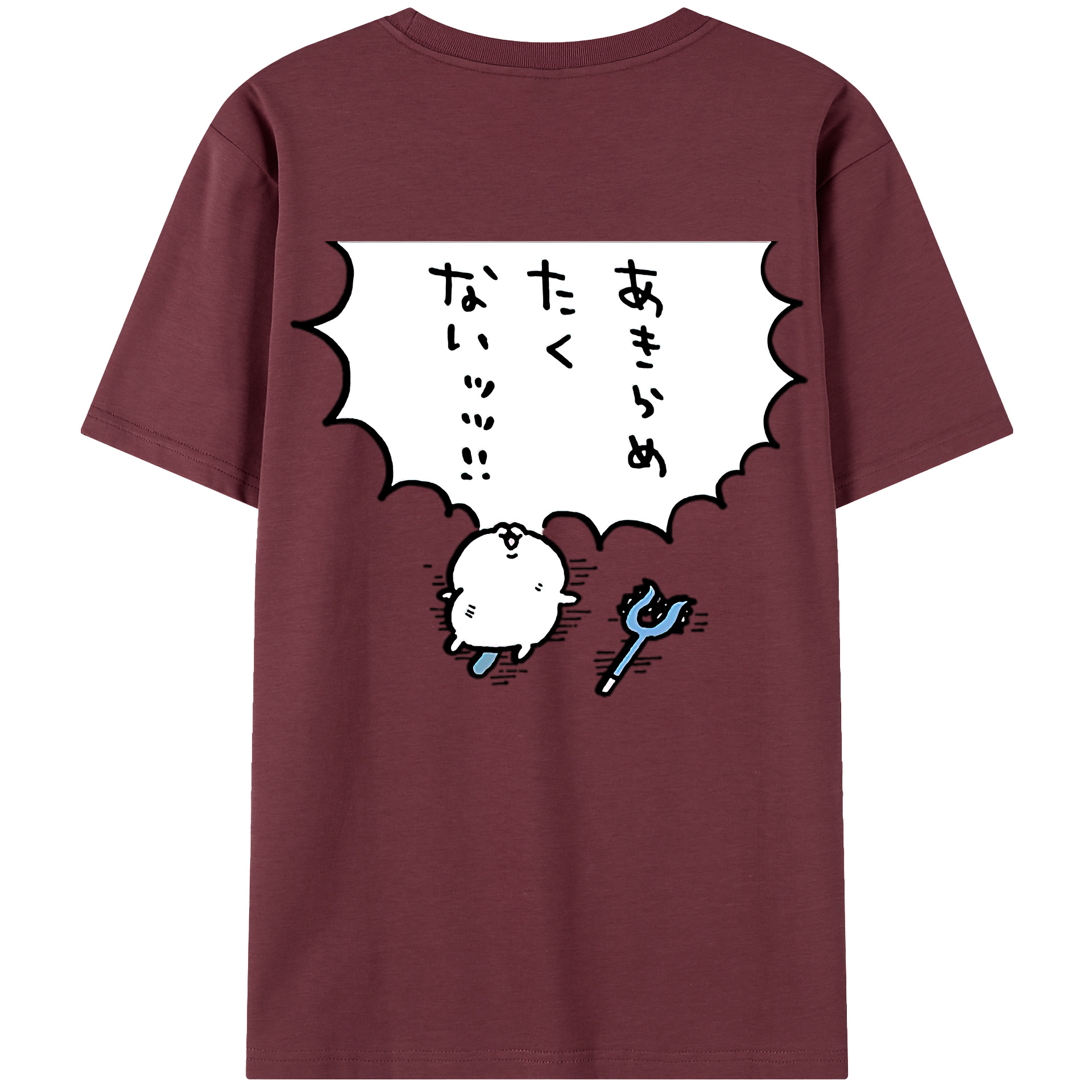 （画像用） ちいかわ ちいかわ Chii-kawa chiikawa 綿100％半袖Tシャツ（背面プリント）